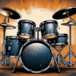 pair of cymbals on a drum set